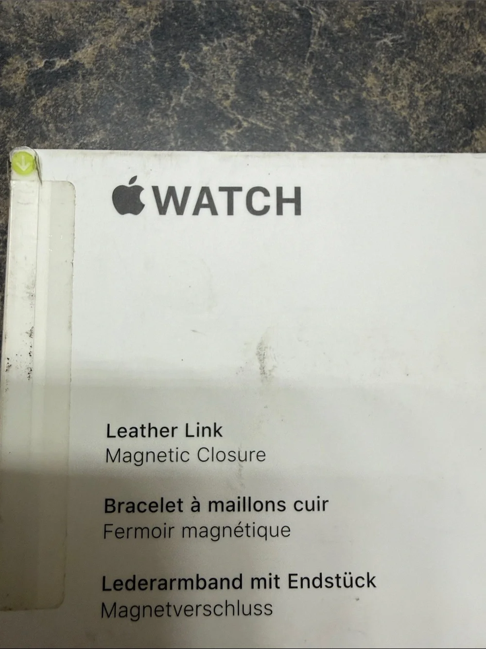 Apple Leather Link Band in Orange